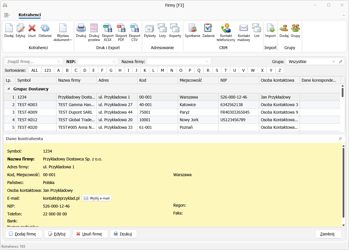 CRM and Service as separate modules — Faktura VAT 2027