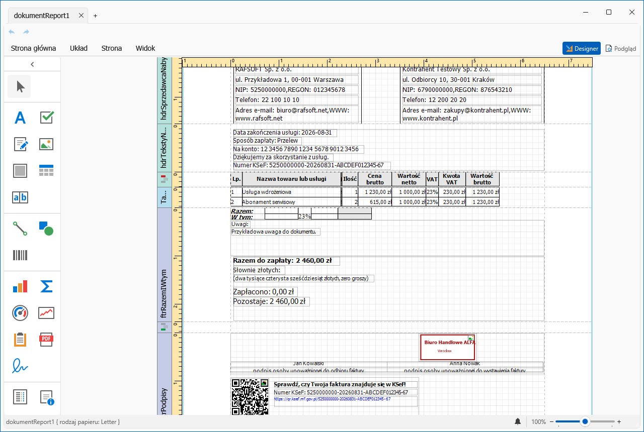 Your own invoice styles — Faktura VAT 2027