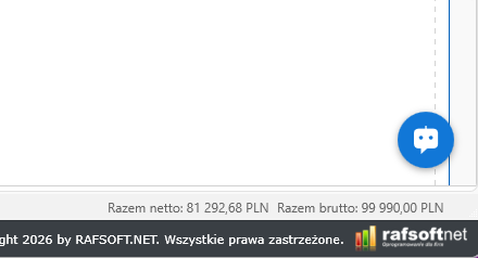 Bąbelek asystentki w prawym dolnym rogu okna programu