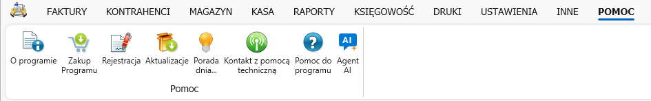 Zakładka POMOC