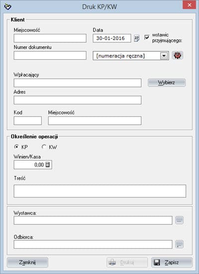 Drukowanie raportów kasowych - Oprogramowanie do faktur