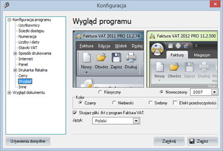Podstawowe - Konfiguracja programu - Dobry program do wystawiania faktur
