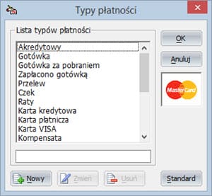 Słowniki - Sposoby płatności - Program do wystawiania faktur vat