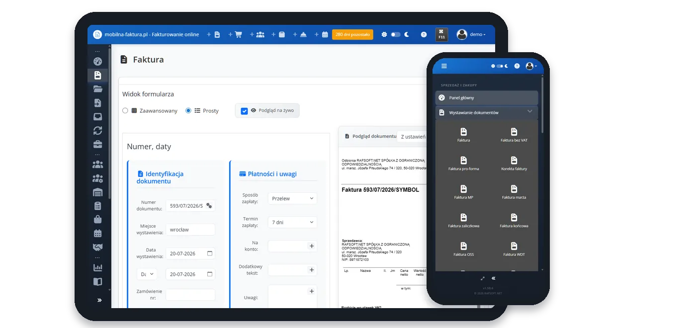 Mobilna-Faktura na tablecie i telefonie – fakturowanie na Android i iOS
