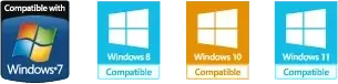 Compatible with Windows 7, 8, 10, 11