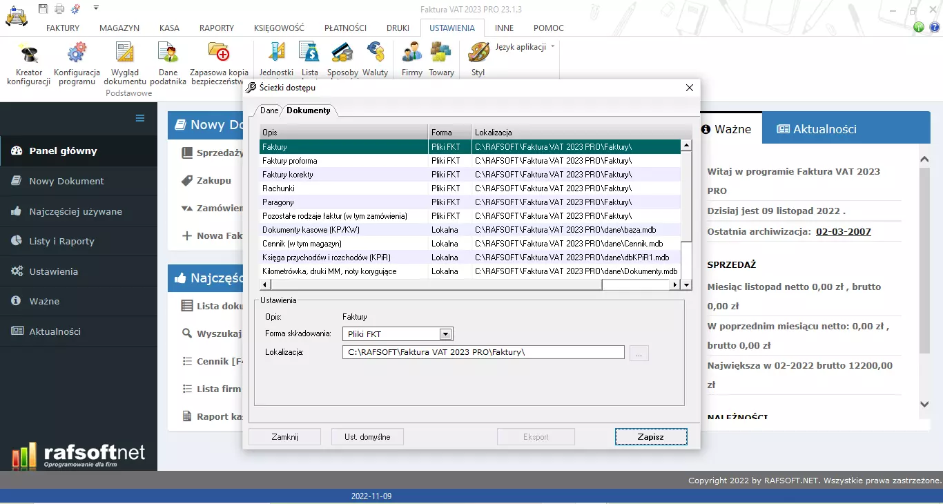 Access paths – documents