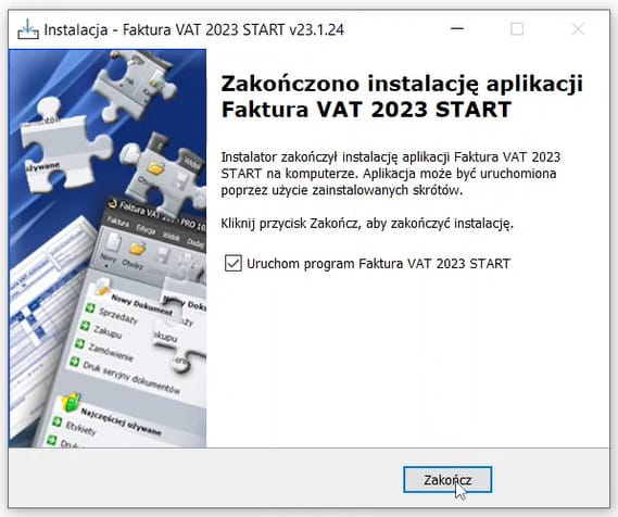 Instrukcja instalacji programu Faktura VAT