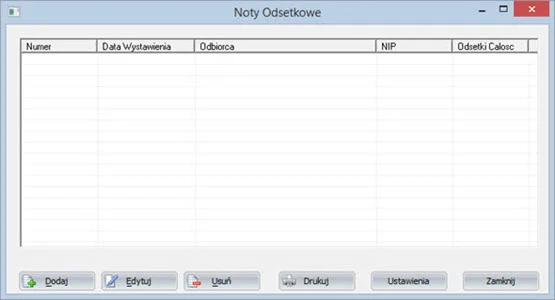 Druki firmowe - Nota odsetkowa - Program do wystawiania faktur vat