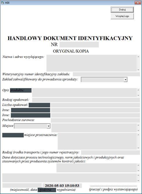 Handlowy dokument identyfikacyjny