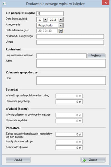 Księgowość - Ksiegowość - Księga przychodów i rozchodów - Fakturowanie