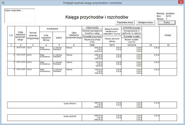 Księgowość - Ksiegowość - Księga przychodów i rozchodów - Faktury vat oprogramowanie