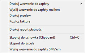 Płatności - Termin płatności - Faktury program