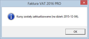 Kursy walut - Program do faktur dla małych firm