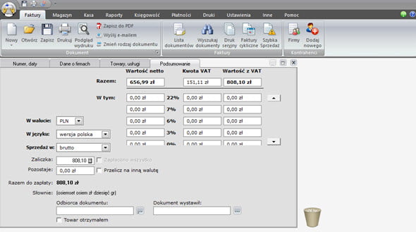 Creating an Advance and Final Invoice - Invoicing