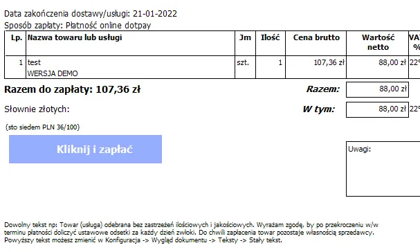 Płatność dotpay - przycisk